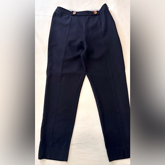 Ted Baker of London Wool Pants Size 8 Navy Ankle Length Navy Blue EUC - Picture 1 of 11